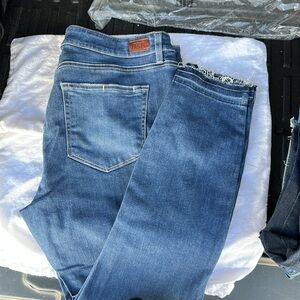 PAIGE Blue Slim Jeans with Faded Denim Look